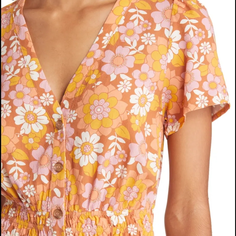 Marine Layer Women's XS Floral Button-Down Dress